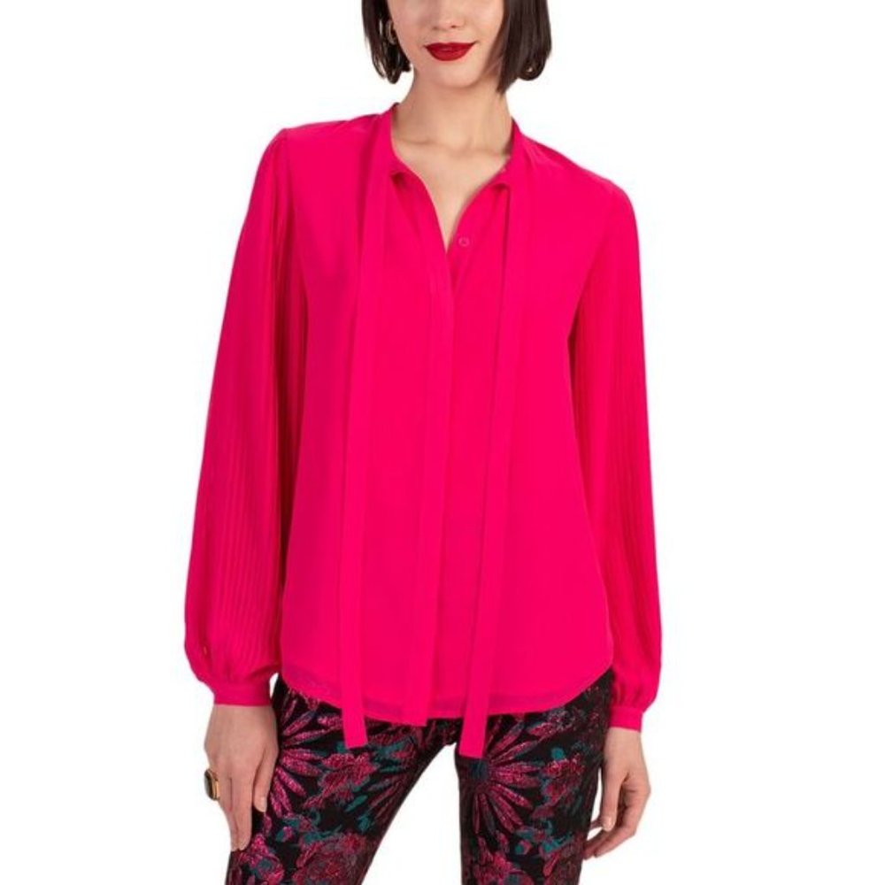 NWT - Trina Turk Ethereal Hot Pink Top Sz Small
